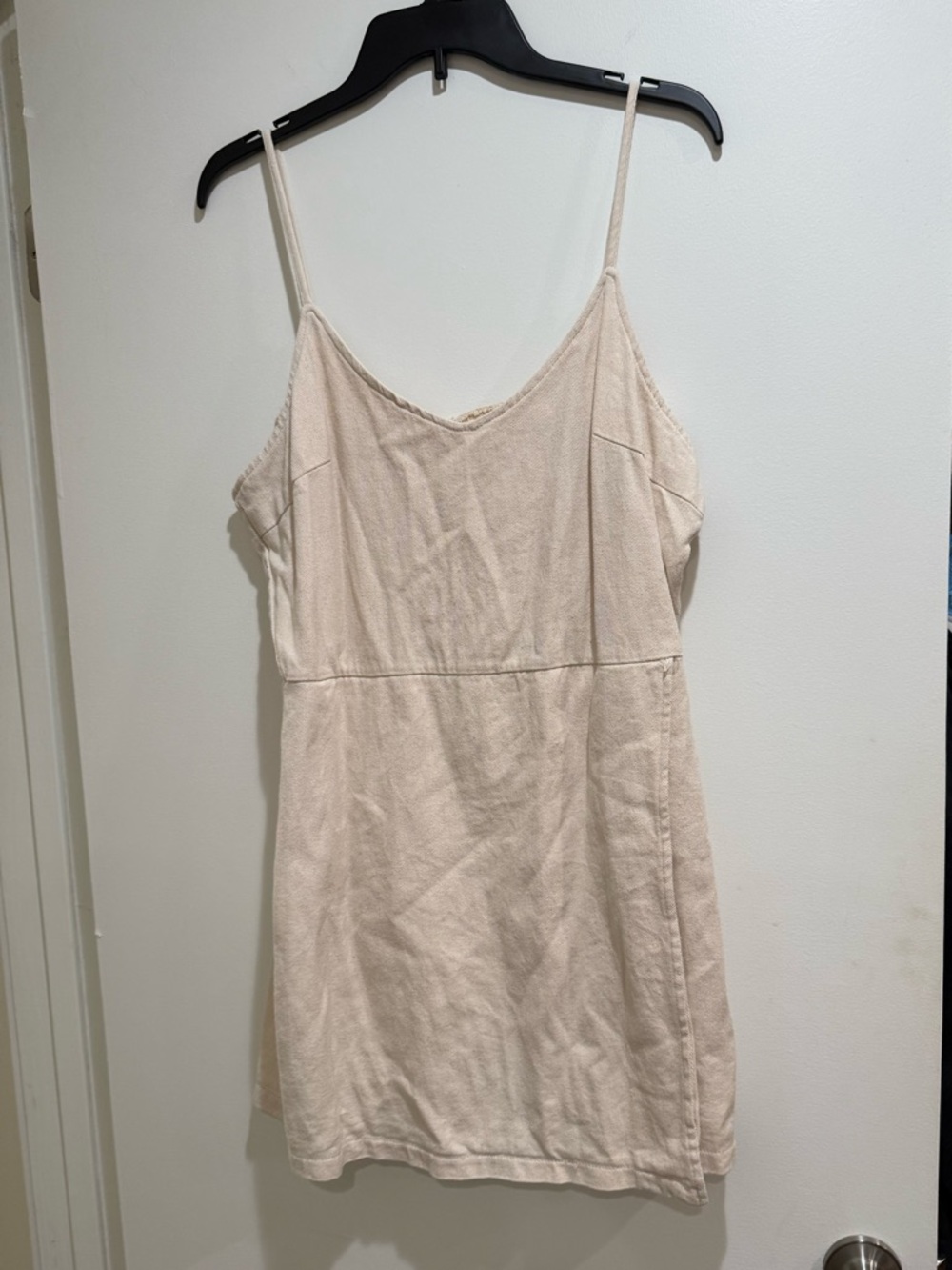 She + Sky Beige Mini Slip Dress